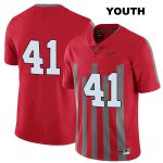 Youth NCAA Ohio State Buckeyes Hayden Jester #41 College Stitched Elite No Name Authentic Nike Red Football Jersey LU20P72UX